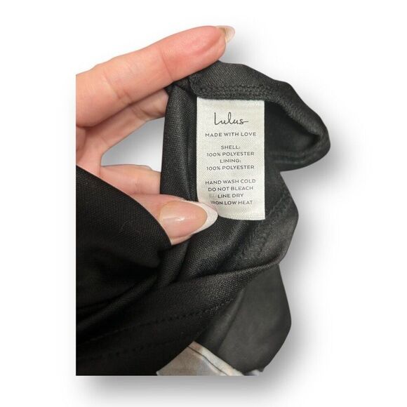 Lulus S Black White Floral Strapless Organza Maxi Dress Corset Wedding Guest - Picture 9 of 11